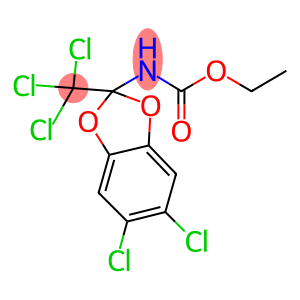 ethyl 5,6-dichloro-2-(trichloromethyl)-1,3-benzodioxol-2-ylcarbamate