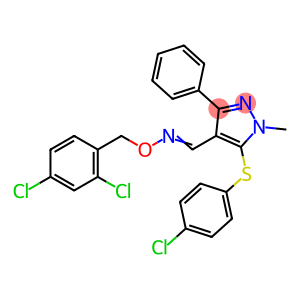1H-Pyrazole-4-carboxaldehyde, 5-[(4-chlorophenyl)thio]-1-methyl-3-phenyl-, O-[(2,4-dichlorophenyl)methyl]oxime