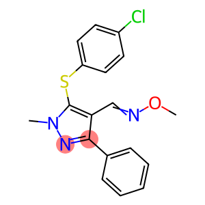 5-[(4-CHLOROPHENYL)SULFANYL]-1-METHYL-3-PHENYL-1H-PYRAZOLE-4-CARBALDEHYDE O-METHYLOXIME