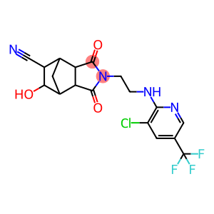 4-(2-([3-CHLORO-5-(TRIFLUOROMETHYL)-2-PYRIDINYL]AMINO)ETHYL)-9-HYDROXY-3,5-DIOXO-4-AZATRICYCLO[5.2.1.0(2,6)]DECANE-8-CARBONITRILE