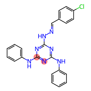 4-chlorobenzaldehyde (4,6-dianilino-1,3,5-triazin-2-yl)hydrazone