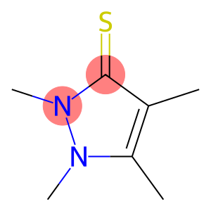 3H-Pyrazole-3-thione,  1,2-dihydro-1,2,4,5-tetramethyl-