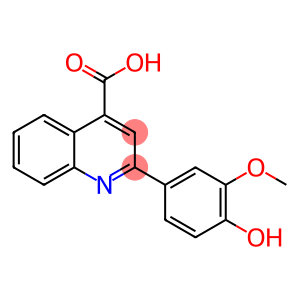 4-quinolinecarboxylic acid, 2-(4-hydroxy-3-methoxyphenyl)-