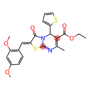 ethyl 2-(2,4-dimethoxybenzylidene)-7-methyl-3-oxo-5-(2-thienyl)-2,3-dihydro-5H-[1,3]thiazolo[3,2-a]pyrimidine-6-carboxylate
