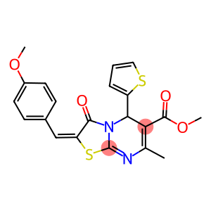 methyl 2-(4-methoxybenzylidene)-7-methyl-3-oxo-5-(2-thienyl)-2,3-dihydro-5H-[1,3]thiazolo[3,2-a]pyrimidine-6-carboxylate