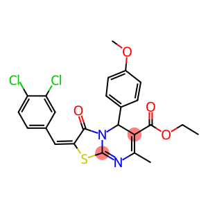ethyl 2-(3,4-dichlorobenzylidene)-5-(4-methoxyphenyl)-7-methyl-3-oxo-2,3-dihydro-5H-[1,3]thiazolo[3,2-a]pyrimidine-6-carboxylate