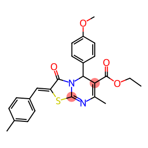 ethyl 5-(4-methoxyphenyl)-7-methyl-2-(4-methylbenzylidene)-3-oxo-2,3-dihydro-5H-[1,3]thiazolo[3,2-a]pyrimidine-6-carboxylate