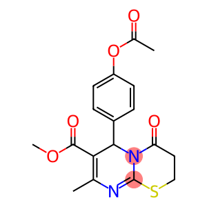 2H,6H-Pyrimido[2,1-b][1,3]thiazine-7-carboxylic acid, 6-[4-(acetyloxy)phenyl]-3,4-dihydro-8-methyl-4-oxo-, methyl ester