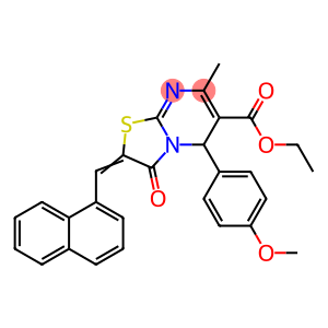 ethyl 5-(4-methoxyphenyl)-7-methyl-2-(1-naphthylmethylene)-3-oxo-2,3-dihydro-5H-[1,3]thiazolo[3,2-a]pyrimidine-6-carboxylate