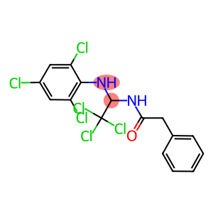 2-phenyl-N-[2,2,2-trichloro-1-(2,4,6-trichloroanilino)ethyl]acetamide