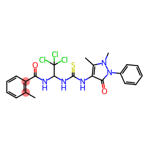 2-methyl-N-[2,2,2-trichloro-1-({[(1,5-dimethyl-3-oxo-2-phenyl-2,3-dihydro-1H-pyrazol-4-yl)amino]carbothioyl}amino)ethyl]benzamide