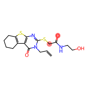 Acetamide, 2-[[3,4,5,6,7,8-hexahydro-4-oxo-3-(2-propen-1-yl)[1]benzothieno[2,3-d]pyrimidin-2-yl]thio]-N-(2-hydroxyethyl)-