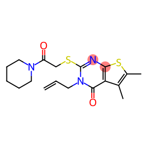 3-allyl-5,6-dimethyl-2-{[2-oxo-2-(1-piperidinyl)ethyl]sulfanyl}thieno[2,3-d]pyrimidin-4(3H)-one