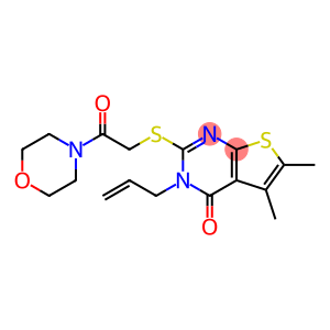 3-allyl-5,6-dimethyl-2-{[2-(4-morpholinyl)-2-oxoethyl]sulfanyl}thieno[2,3-d]pyrimidin-4(3H)-one