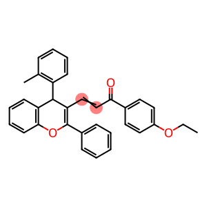 1-(4-ethoxyphenyl)-3-[4-(2-methylphenyl)-2-phenyl-4H-chromen-3-yl]-2-propen-1-one