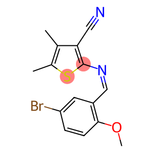 2-[(5-bromo-2-methoxybenzylidene)amino]-4,5-dimethyl-3-thiophenecarbonitrile