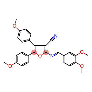 2-[(3,4-dimethoxybenzylidene)amino]-4,5-bis(4-methoxyphenyl)-3-furonitrile