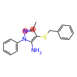 1H-Pyrazol-5-amine, 3-methyl-1-phenyl-4-[(phenylmethyl)thio]-