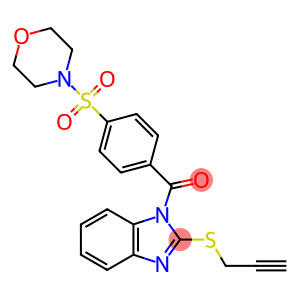 (4-(morpholinosulfonyl)phenyl)(2-(prop-2-yn-1-ylthio)-1H-benzo[d]imidazol-1-yl)methanone