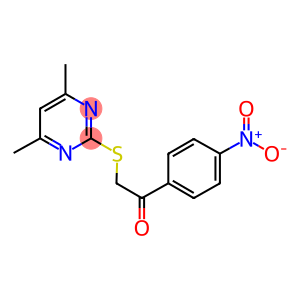 2-[(4,6-dimethyl-2-pyrimidinyl)sulfanyl]-1-{4-nitrophenyl}ethanone