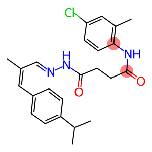 N-(4-chloro-2-methylphenyl)-4-{2-[3-(4-isopropylphenyl)-2-methyl-2-propenylidene]hydrazino}-4-oxobutanamide