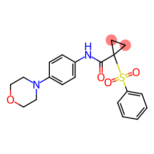 N-[4-(4-morpholinyl)phenyl]-1-(phenylsulfonyl)cyclopropanecarboxamide