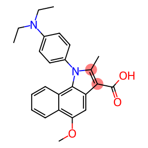 1-[4-(diethylamino)phenyl]-5-methoxy-2-methyl-1H-benzo[g]indole-3-carboxylic acid