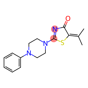 5-(1-methylethylidene)-2-(4-phenyl-1-piperazinyl)-1,3-thiazol-4(5H)-one