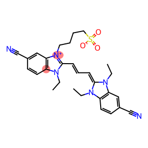 5,5-二氰基-3-(4-磺丁基)-1,1,3-三乙基咪唑羰花青内胺盐