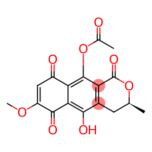 8-Acetyloxy-4,9-dioxo-5-hydroxy-2-methyl-2,3,4,9-tetrahydronaphtho[2,3-b]furan-7-carboxylic acid methyl ester