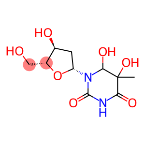 5,6-Dihydro-5,6-dihydroxy-3-(2-deoxy-β-D-erythro-pentofuranosyl)-5-methyl-2,4(1H,3H)-pyrimidinedione