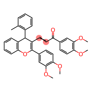 1-(3,4-dimethoxyphenyl)-3-[2-(3,4-dimethoxyphenyl)-4-(2-methylphenyl)-4H-chromen-3-yl]-2-propen-1-one