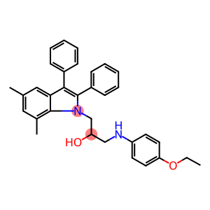1-(5,7-dimethyl-2,3-diphenyl-1H-indol-1-yl)-3-(4-ethoxyanilino)-2-propanol