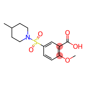 2-methoxy-5-[(4-methyl-1-piperidinyl)sulfonyl]benzoic acid