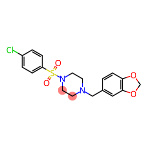 Piperazine, 1-(1,3-benzodioxol-5-ylmethyl)-4-[(4-chlorophenyl)sulfonyl]-