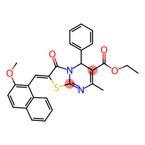 ethyl 2-[(2-methoxy-1-naphthyl)methylene]-7-methyl-3-oxo-5-phenyl-2,3-dihydro-5H-[1,3]thiazolo[3,2-a]pyrimidine-6-carboxylate