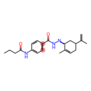 N-[4-({(2Z)-2-[2-methyl-5-(prop-1-en-2-yl)cyclohex-2-en-1-ylidene]hydrazinyl}carbonyl)phenyl]butanamide