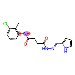 N-(3-chloro-2-methylphenyl)-4-oxo-4-[2-(1H-pyrrol-2-ylmethylene)hydrazino]butanamide