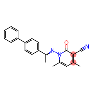 1-{[1-(4-biphenylyl)ethylidene]amino}-4,6-dimethyl-2-oxo-1,2-dihydro-3-pyridinecarbonitrile