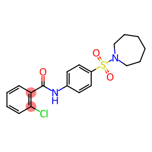 N-[4-(1-azepanylsulfonyl)phenyl]-2-chlorobenzamide