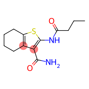 Benzo[b]thiophene-3-carboxamide, 4,5,6,7-tetrahydro-2-[(1-oxobutyl)amino]-