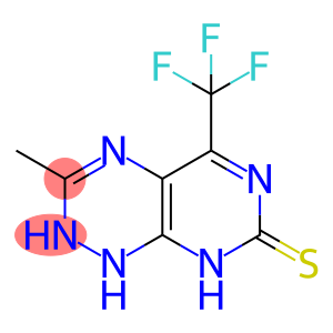 Pyrimido[5,4-e]-1,2,4-triazine-7(1H)-thione, 2,8-dihydro-3-methyl-5-(trifluoromethyl)-