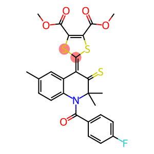 dimethyl 2-(1-(4-fluorobenzoyl)-2,2,6-trimethyl-3-thioxo-2,3-dihydro-4(1H)-quinolinylidene)-1,3-dithiole-4,5-dicarboxylate