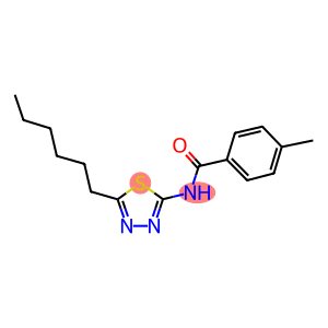 N-(5-hexyl-1,3,4-thiadiazol-2-yl)-4-methylbenzamide