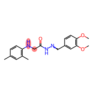 N'-(3,4-dimethoxybenzylidene)-2-[(2,4-dimethylphenyl)amino]acetohydrazide (non-preferred name)