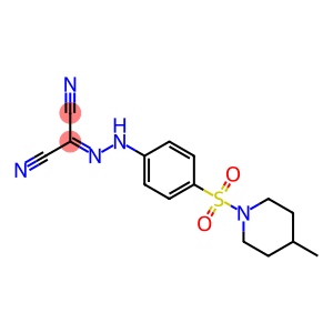 (2-{4-[(4-methylpiperidin-1-yl)sulfonyl]phenyl}hydrazinylidene)propanedinitrile