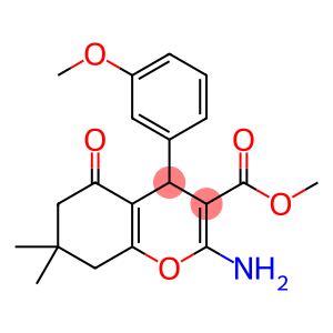 methyl 2-amino-4-(3-methoxyphenyl)-7,7-dimethyl-5-oxo-5,6,7,8-tetrahydro-4H-chromene-3-carboxylate