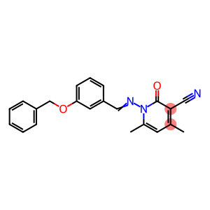 1-{[3-(benzyloxy)benzylidene]amino}-4,6-dimethyl-2-oxo-1,2-dihydro-3-pyridinecarbonitrile