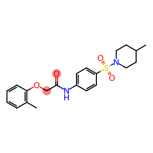 Acetamide, 2-(2-methylphenoxy)-N-[4-[(4-methyl-1-piperidinyl)sulfonyl]phenyl]-
