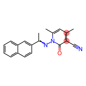 4,6-dimethyl-1-{[1-(2-naphthyl)ethylidene]amino}-2-oxo-1,2-dihydro-3-pyridinecarbonitrile